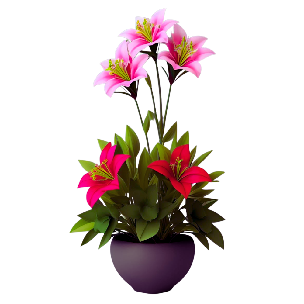 مزعرية ورد  اضطناعي ملون 